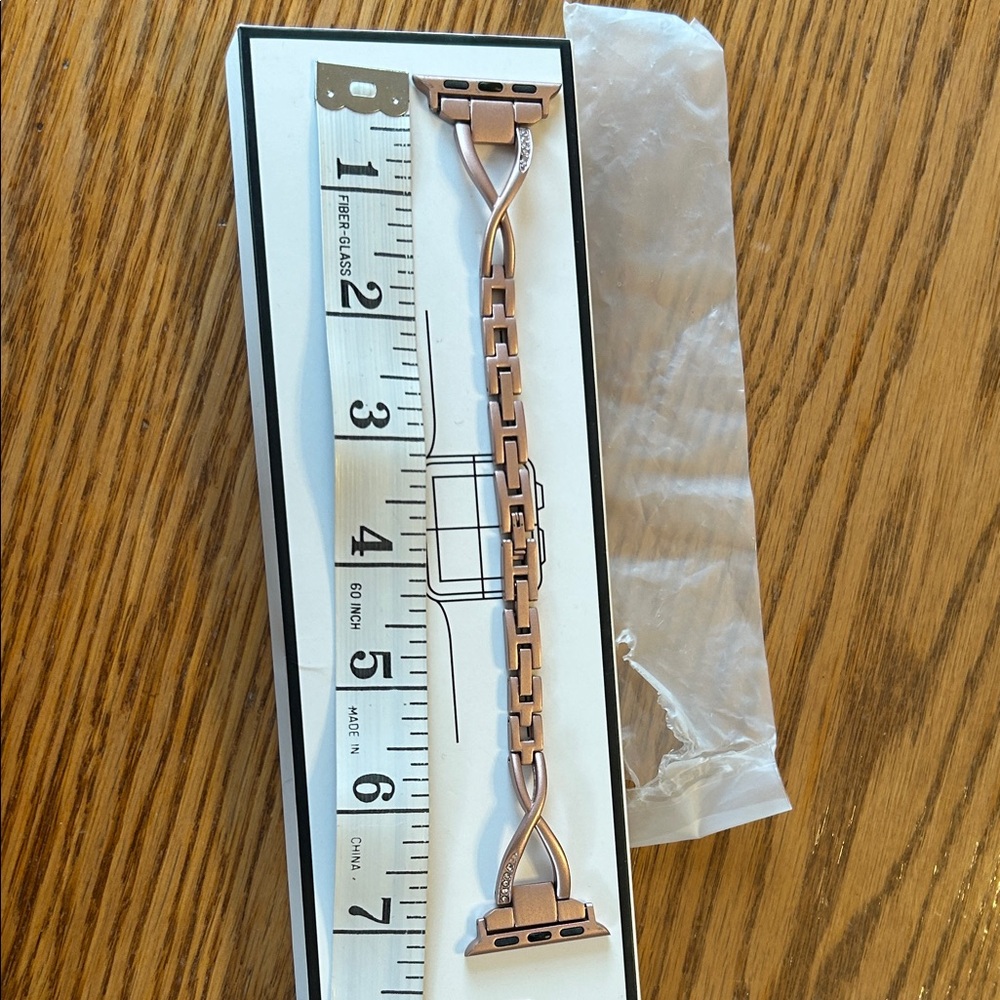 Rose Gold Chain Link Watch Band For Apple